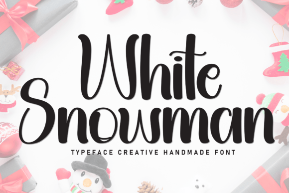 White Snowman: Whimsical Typography for Creative Design